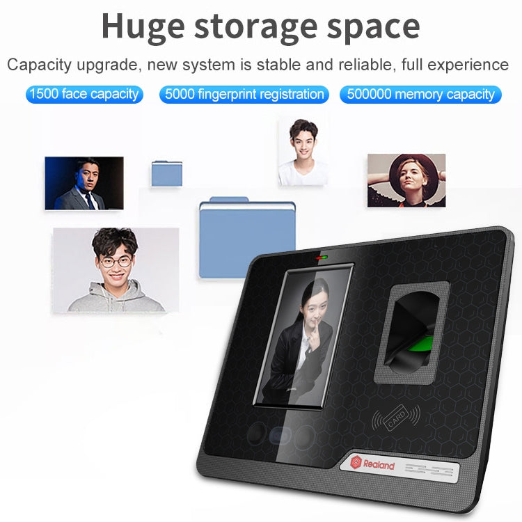 Realand G505 4.3 inch Color TFT Touch Screen Face Fingerprint WiFi Remote Time Attendance Machine, G505 Realand G505 4.3 inch Color TFT Touch Screen Face Fingerprint WiFi Remote Time Attendance Machine, G505